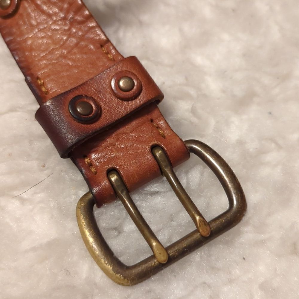Men's vintage cowhide double prong belt.‎ - Picture 4 of 6